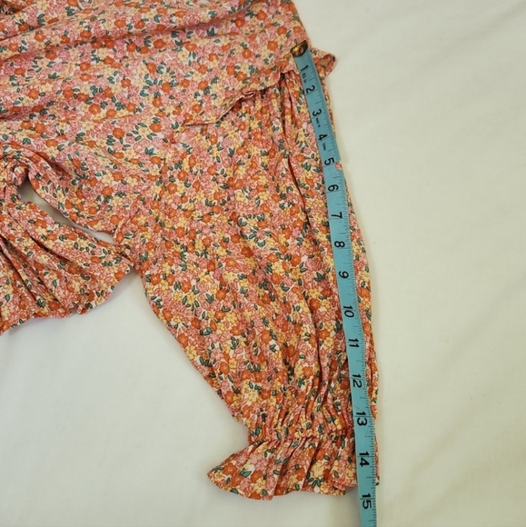 Faithfull The Brand Caleta Mathiola Floral Peplum Blouse top elastic waist 2 - Picture 11 of 12